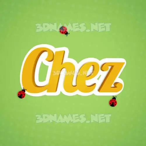 chez in Ladybugs style - 3D name wallpaper chez in Ladybugs style - 3D name wallpaper