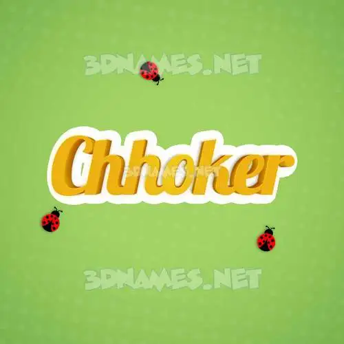 chhoker in Ladybugs style - 3D name wallpaper chhoker in Ladybugs style - 3D name wallpaper
