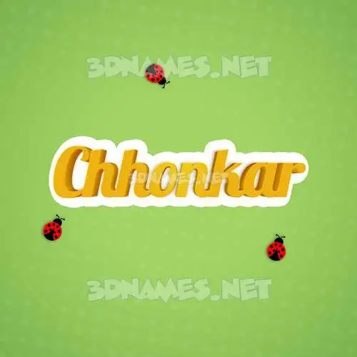 chhonkar in Ladybugs style - 3D name wallpaper