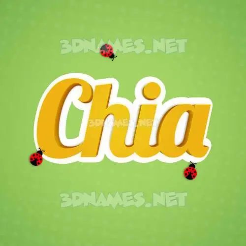 chia in Ladybugs style - 3D name wallpaper