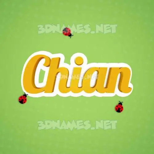 chian in Ladybugs style - 3D name wallpaper