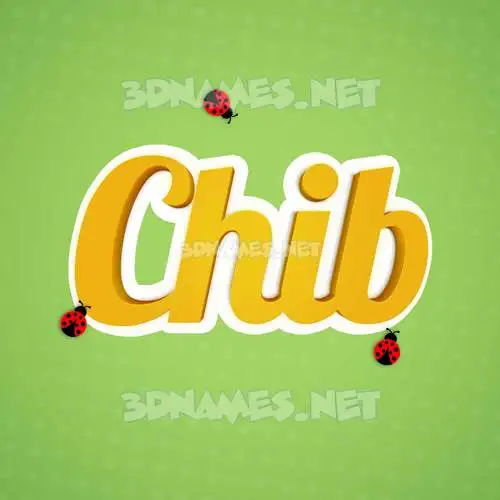 chib in Ladybugs style - 3D name wallpaper chib in Ladybugs style - 3D name wallpaper