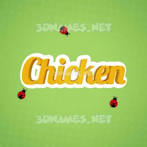 chicken in Ladybugs style - 3D name wallpaper chicken in Ladybugs style - 3D name wallpaper