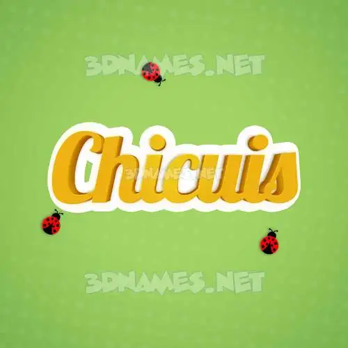 chicuis in Ladybugs style - 3D name wallpaper chicuis in Ladybugs style - 3D name wallpaper