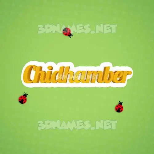 chidhamber in Ladybugs style - 3D name wallpaper