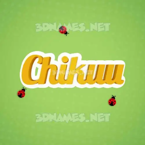 chikuu in Ladybugs style - 3D name wallpaper