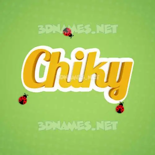 chiky in Ladybugs style - 3D name wallpaper