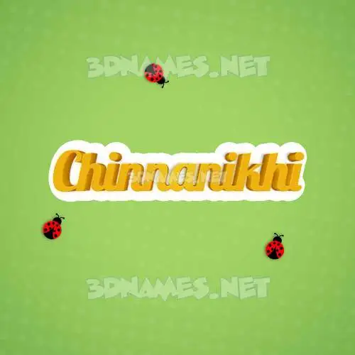 chinnanikhi in Ladybugs style - 3D name wallpaper