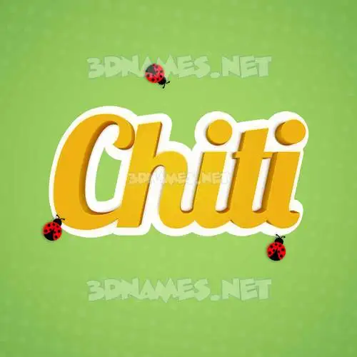 chiti in Ladybugs style - 3D name wallpaper