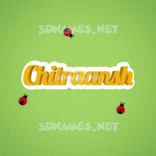 chitraansh in Ladybugs style - 3D name wallpaper