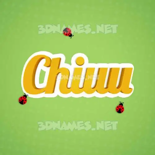 chiuu in Ladybugs style - 3D name wallpaper chiuu in Ladybugs style - 3D name wallpaper