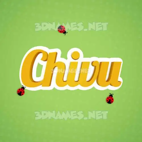 chivu in Ladybugs style - 3D name wallpaper