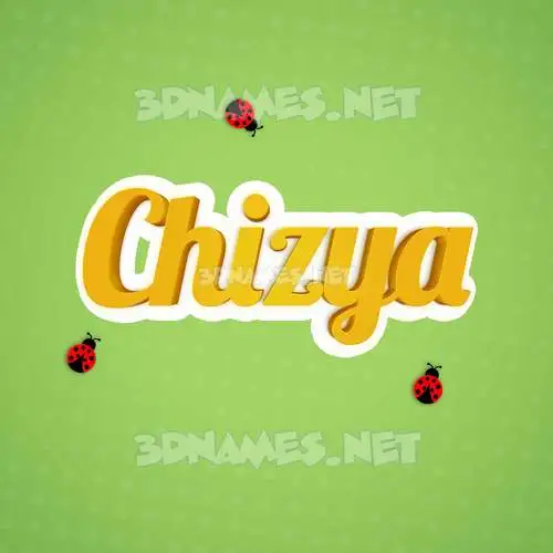 chizya in Ladybugs style - 3D name wallpaper
