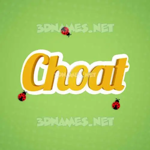 choat in Ladybugs style - 3D name wallpaper choat in Ladybugs style - 3D name wallpaper