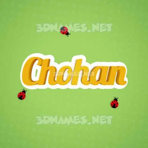 chohan in Ladybugs style - 3D name wallpaper chohan in Ladybugs style - 3D name wallpaper