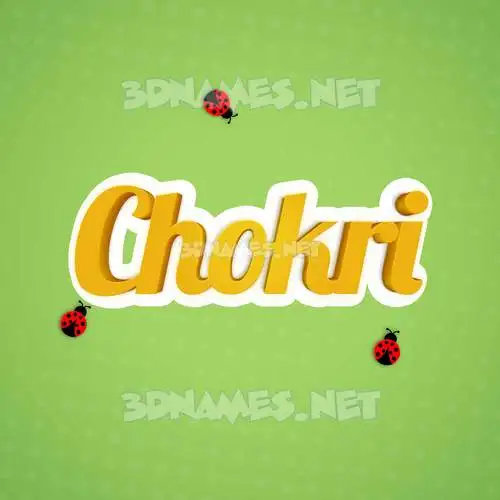 chokri in Ladybugs style - 3D name wallpaper