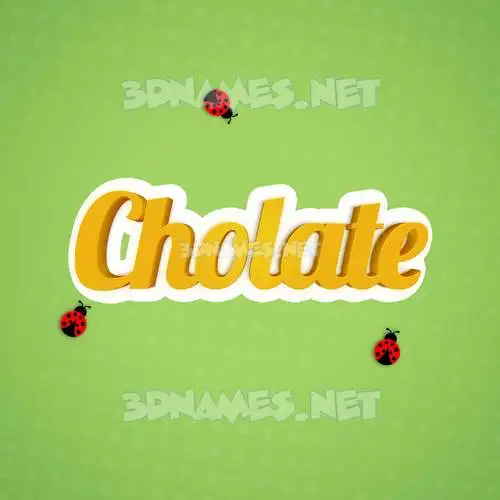 cholate in Ladybugs style - 3D name wallpaper