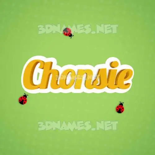chonsie in Ladybugs style - 3D name wallpaper chonsie in Ladybugs style - 3D name wallpaper
