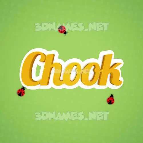 chook in Ladybugs style - 3D name wallpaper chook in Ladybugs style - 3D name wallpaper