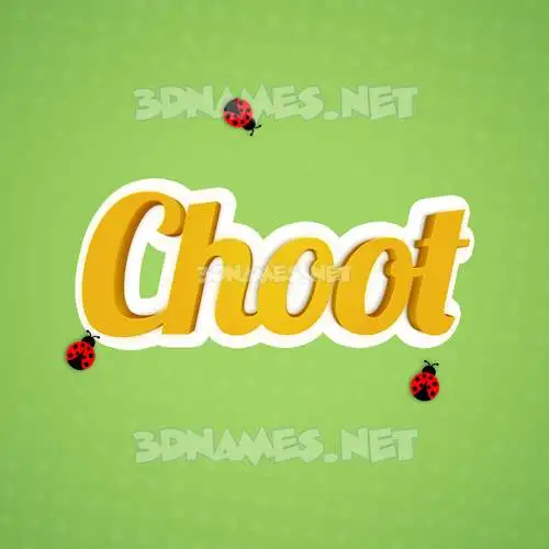 choot in Ladybugs style - 3D name wallpaper choot in Ladybugs style - 3D name wallpaper