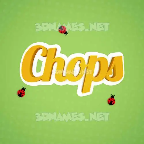 chops in Ladybugs style - 3D name wallpaper chops in Ladybugs style - 3D name wallpaper