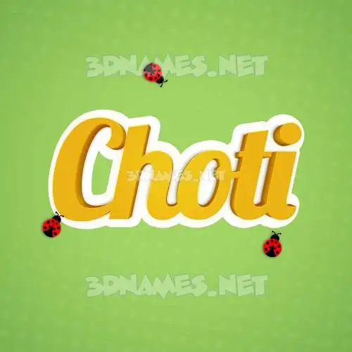 choti in Ladybugs style - 3D name wallpaper choti in Ladybugs style - 3D name wallpaper