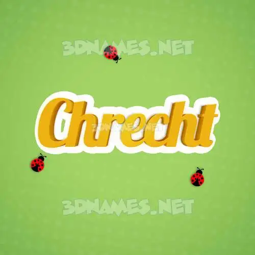 chrecht in Ladybugs style - 3D name wallpaper