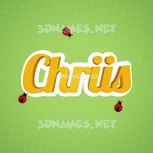 chriis in Ladybugs style - 3D name wallpaper chriis in Ladybugs style - 3D name wallpaper