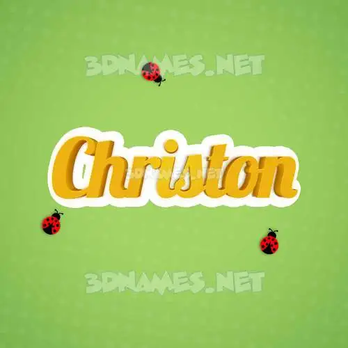 christon in Ladybugs style - 3D name wallpaper