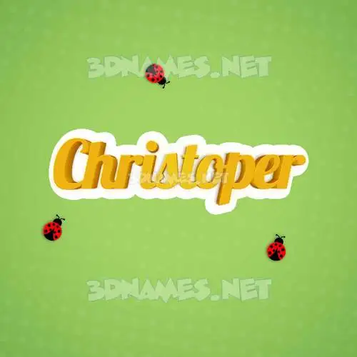 christoper in Ladybugs style - 3D name wallpaper christoper in Ladybugs style - 3D name wallpaper