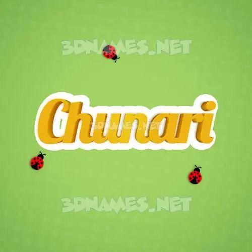 chunari in Ladybugs style - 3D name wallpaper chunari in Ladybugs style - 3D name wallpaper