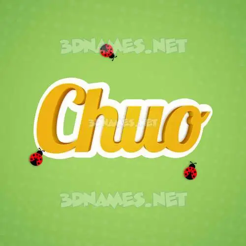 chuo in Ladybugs style - 3D name wallpaper chuo in Ladybugs style - 3D name wallpaper