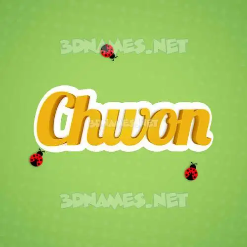 chwon in Ladybugs style - 3D name wallpaper chwon in Ladybugs style - 3D name wallpaper