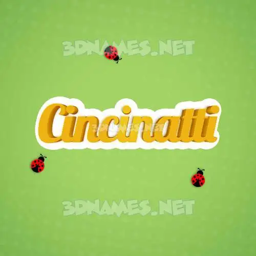 cincinatti in Ladybugs style - 3D name wallpaper cincinatti in Ladybugs style - 3D name wallpaper