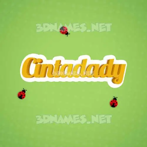 cintadady in Ladybugs style - 3D name wallpaper cintadady in Ladybugs style - 3D name wallpaper