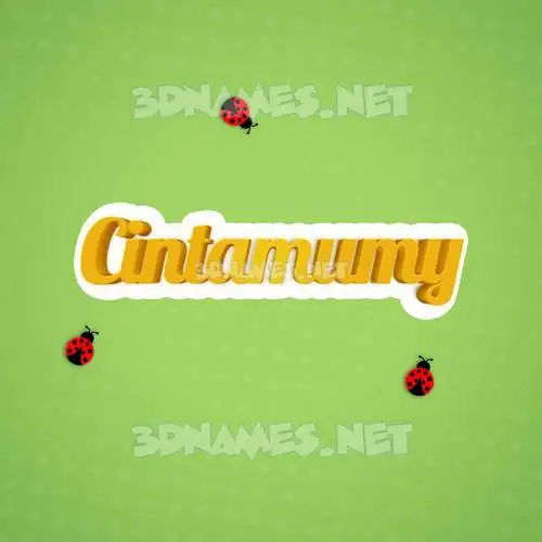 cintamumy in Ladybugs style - 3D name wallpaper cintamumy in Ladybugs style - 3D name wallpaper