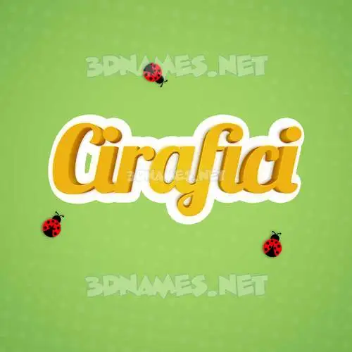 cirafici in Ladybugs style - 3D name wallpaper cirafici in Ladybugs style - 3D name wallpaper