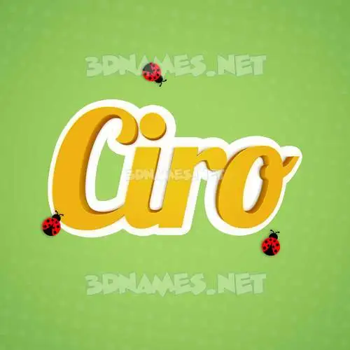 ciro in Ladybugs style - 3D name wallpaper