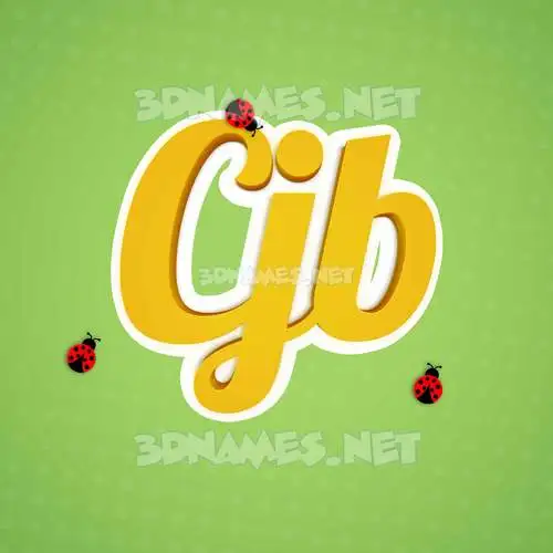 cjb in Ladybugs style - 3D name wallpaper cjb in Ladybugs style - 3D name wallpaper