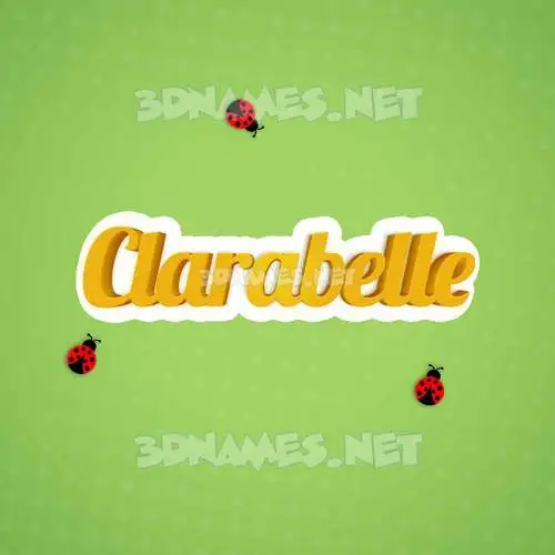 clarabelle in Ladybugs style - 3D name wallpaper