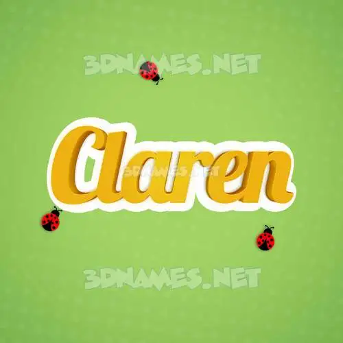 claren in Ladybugs style - 3D name wallpaper claren in Ladybugs style - 3D name wallpaper