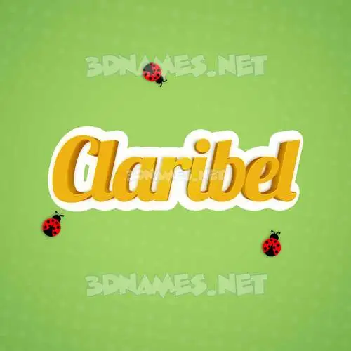 claribel in Ladybugs style - 3D name wallpaper