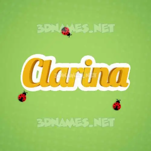 clarina in Ladybugs style - 3D name wallpaper