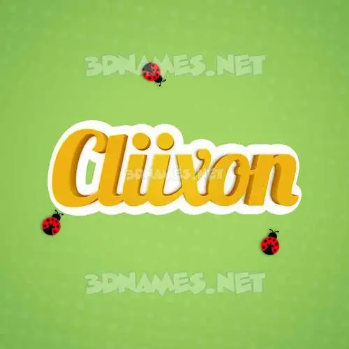 cliixon in Ladybugs style - 3D name wallpaper