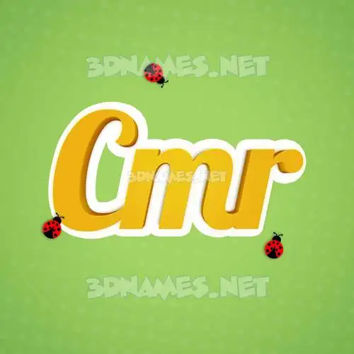 cmr in Ladybugs style - 3D name wallpaper cmr in Ladybugs style - 3D name wallpaper