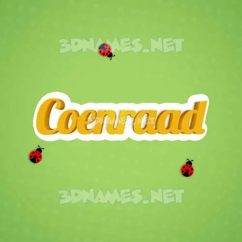 coenraad in Ladybugs style - 3D name wallpaper