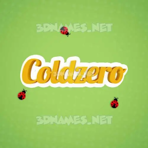 coldzero in Ladybugs style - 3D name wallpaper coldzero in Ladybugs style - 3D name wallpaper