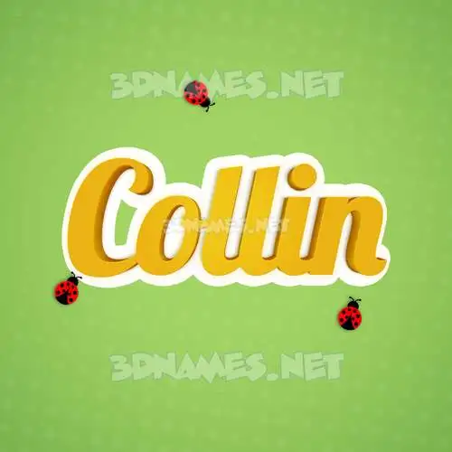 collin in Ladybugs style - 3D name wallpaper
