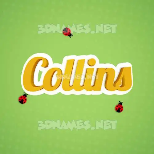 collins in Ladybugs style - 3D name wallpaper collins in Ladybugs style - 3D name wallpaper