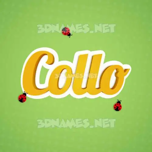 collo in Ladybugs style - 3D name wallpaper collo in Ladybugs style - 3D name wallpaper